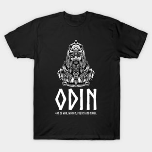 Norse Mythology Odin God Of War, Wisdom, Poetry And Magic T-Shirt